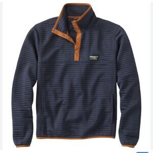 L.L Bean Navy Quilted Airlight Knit Pullover XXL Regular outdoor mens